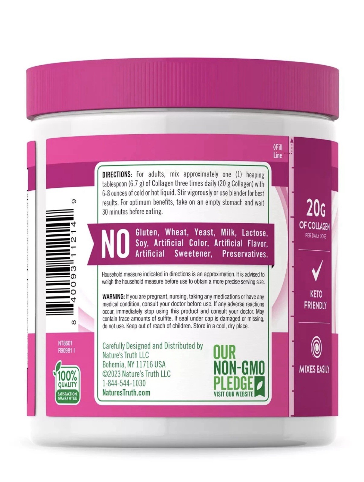 2 Pack Collagen Peptides Powder Unflavored 14oz (2×7) Non-GMO Keto Friendly 2030