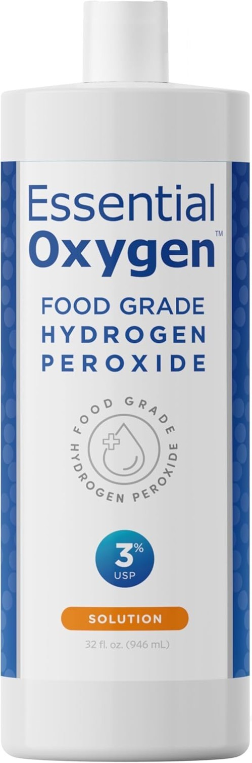 32 Fl Oz All-Natural Hydrogen Peroxide – Safe Refill for Cleaning and Care