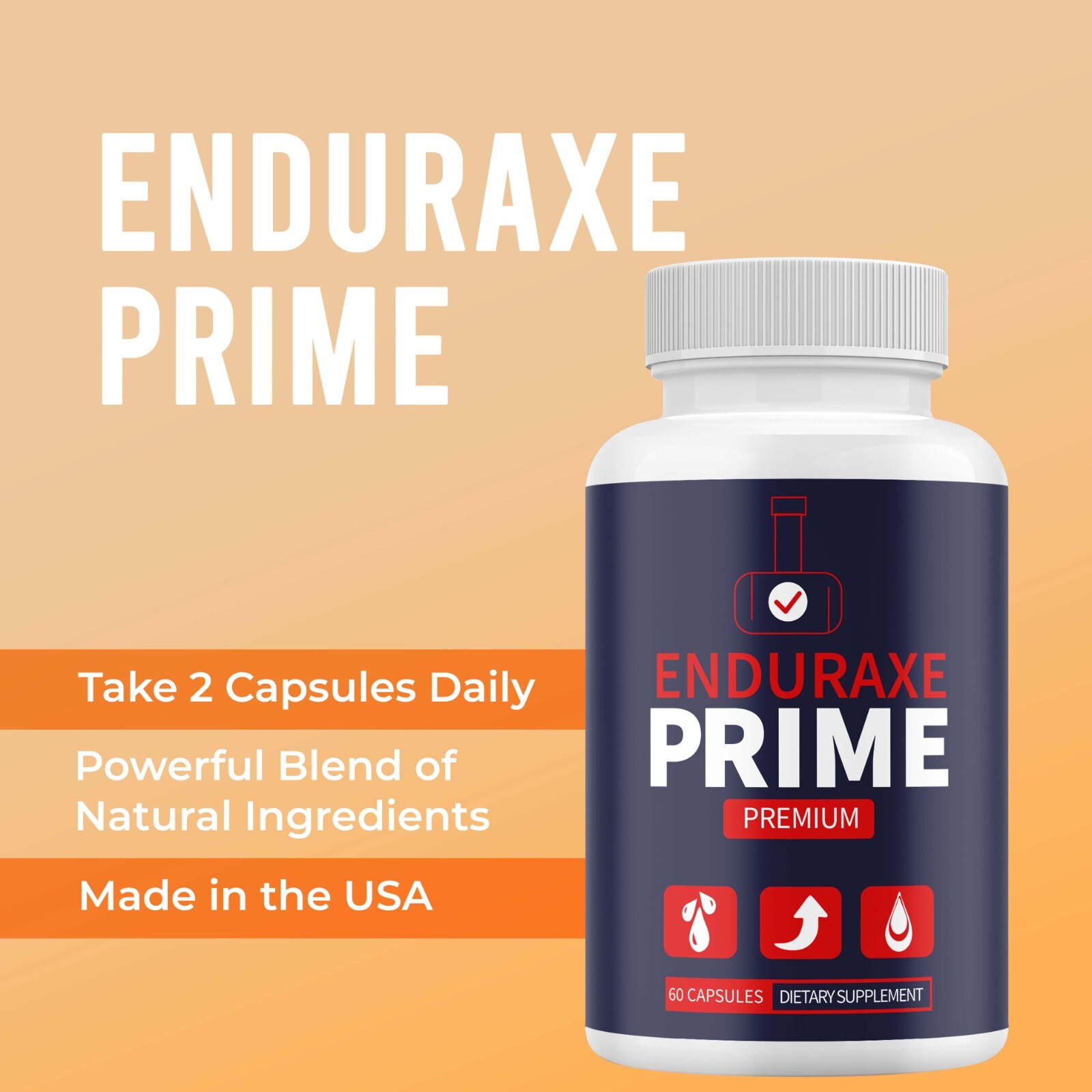 (1 Pack) Enduraxe Prime Advanced Capsules, EnduraxePrime Pills (60 Capsules)