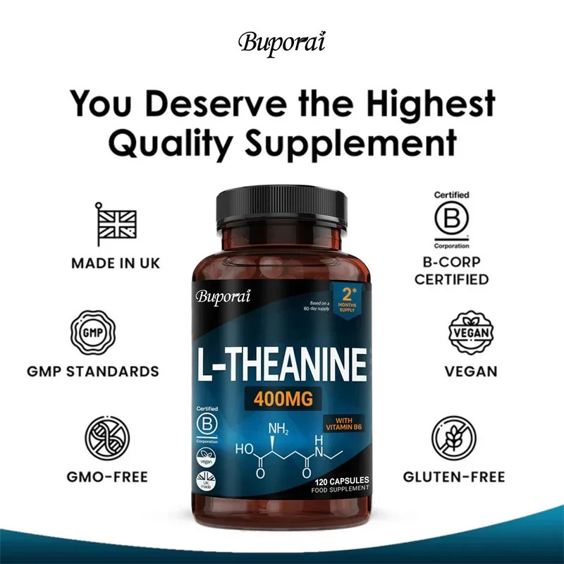 L-Theanine 400mg 240pcs,Relaxation,Maintain Nervous System Health,Keeps You Calm