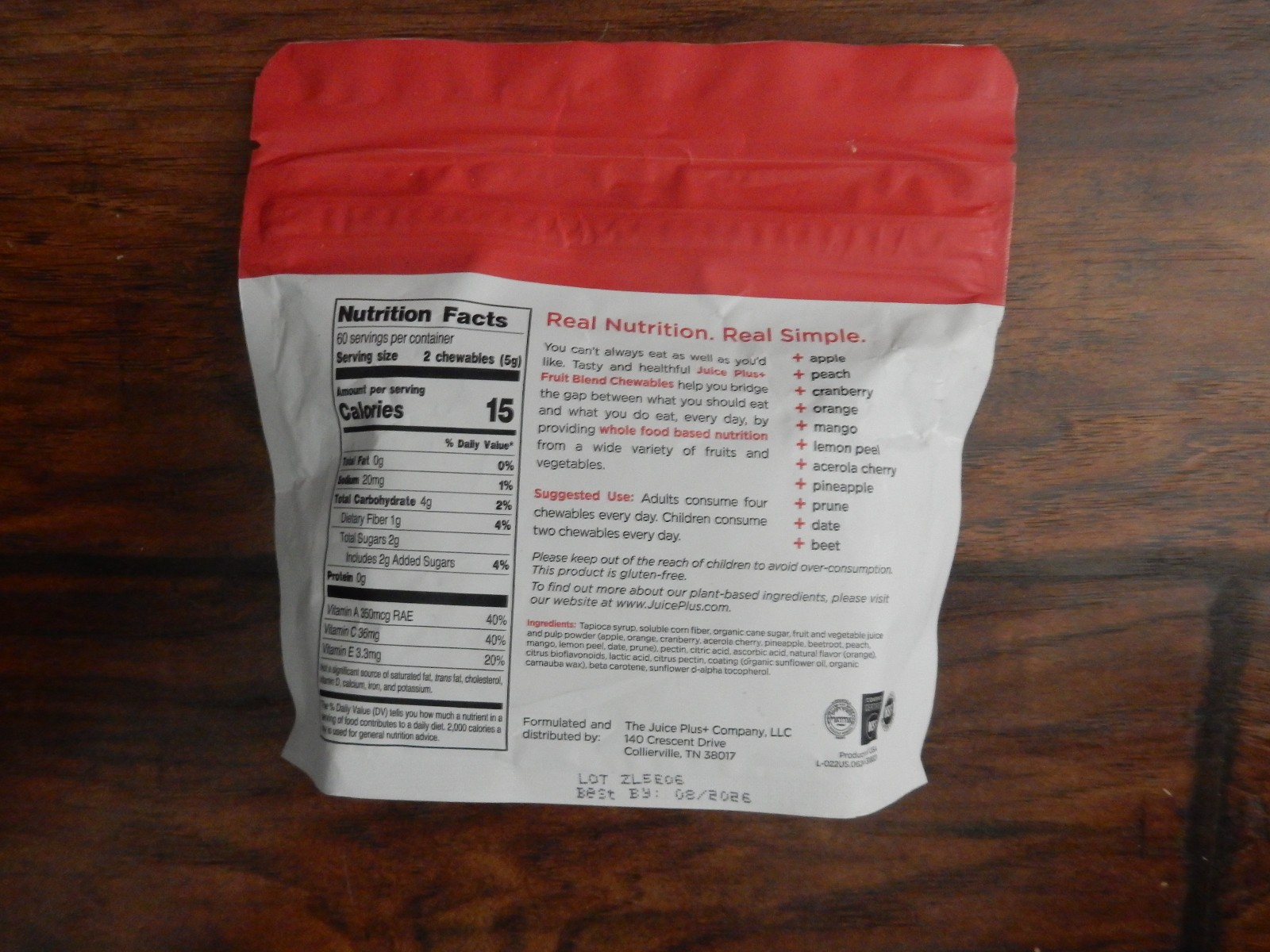 1 Bag Sealed JUICE PLUS+ Kids 1 Fruit Blend ~ 120 gummies 8/26