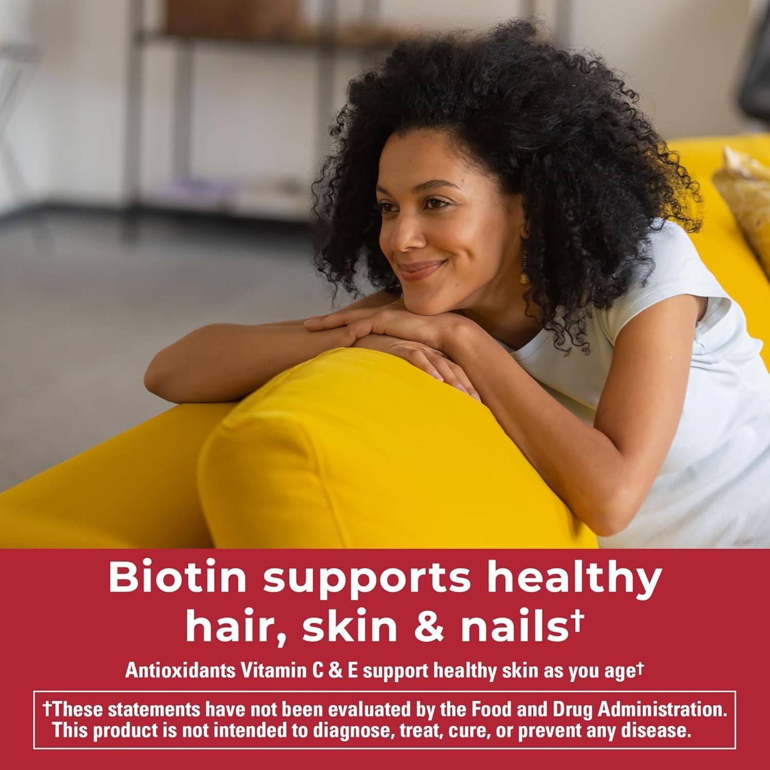 Delicious Strawberry Biotin Gummies – 2500 mcg for Hair, Skin & Nails, 120 Count
