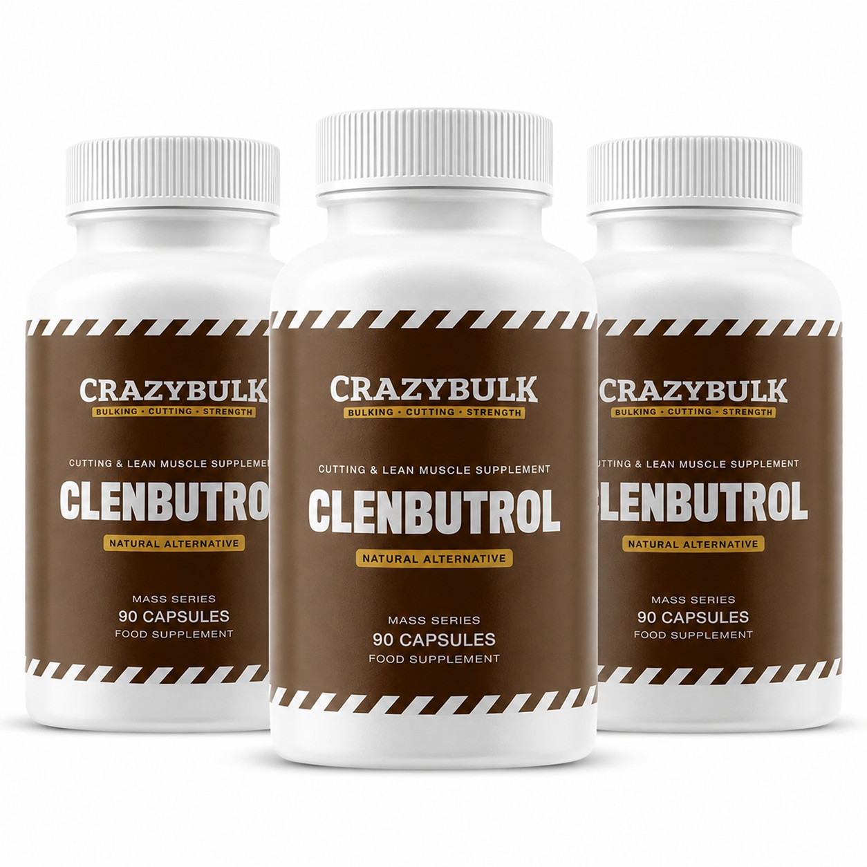 CrazyBulk CLENBUTROL CUTTING & LEAN MUSCLE MUSCLE Supplement / Pack of 3