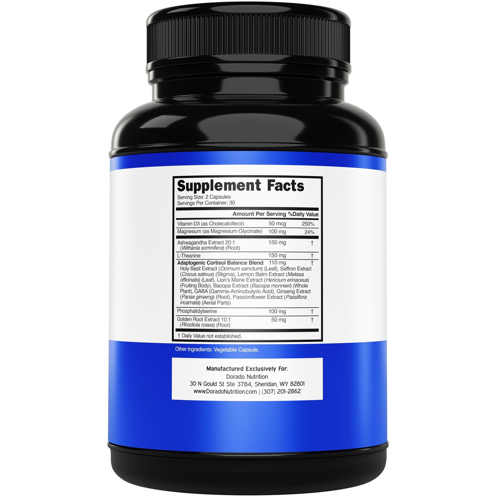 Cortisol Supplements for Women & Men with 14 in1 Blend 60 Count (Pack of 1)