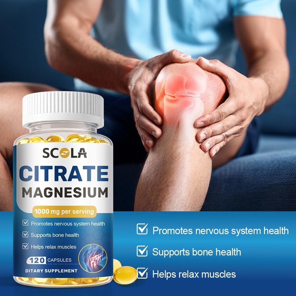 Magnesium Citrate 1000mg Capsules Super Strong Effective Capsules 120 Softgels
