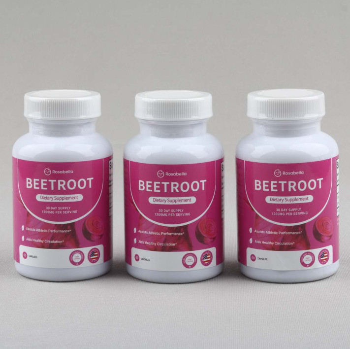 1-5pack Rosabella Supports Blood Pressure 60Ct Organic Beet Root Powder