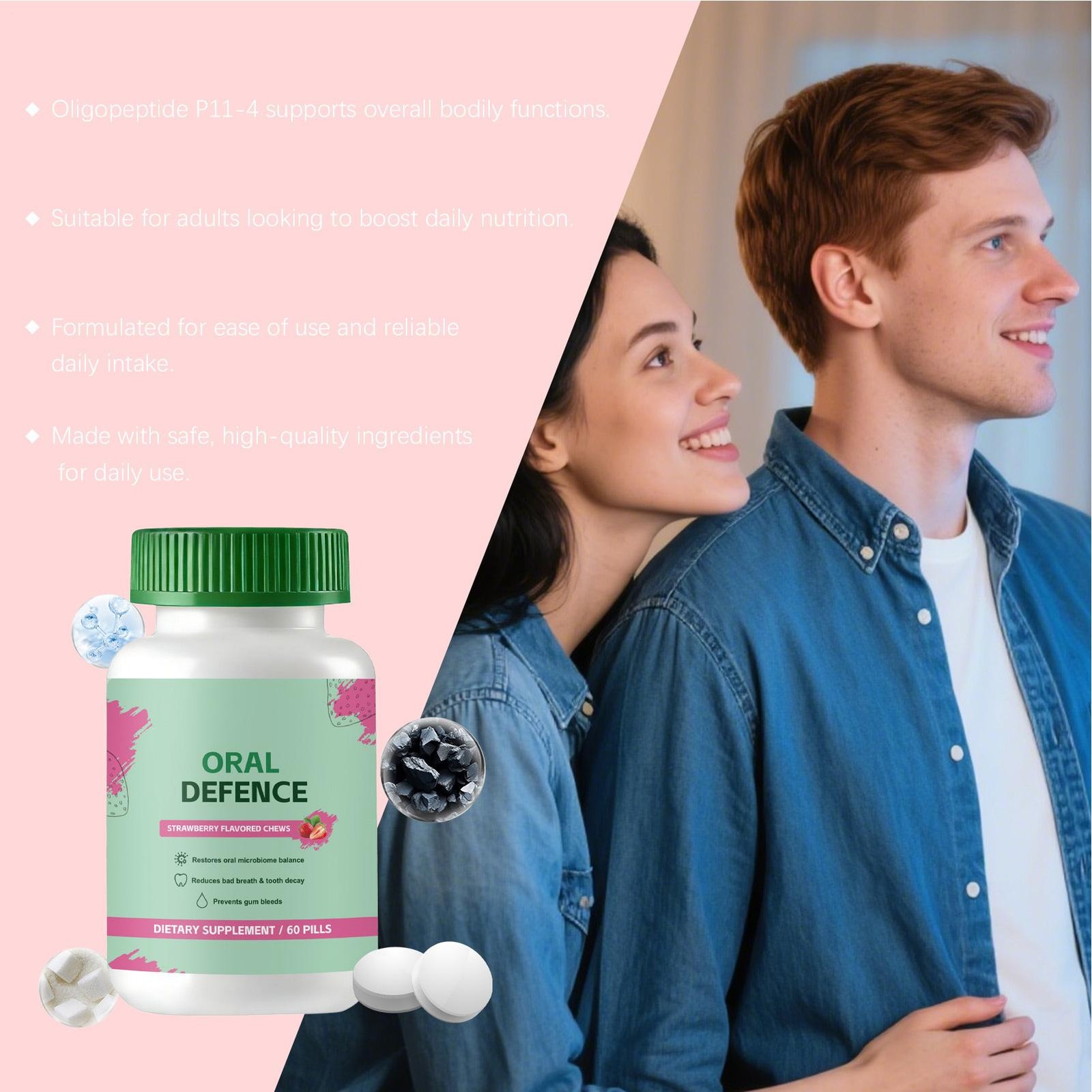 Oracare Oral Defence – Oral Probiotics Supplement ideal for Fresh Breath, Teeth