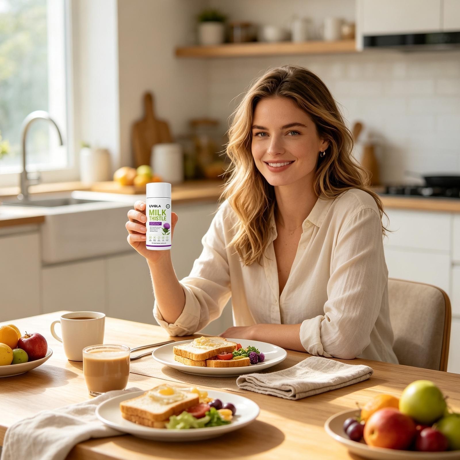2x Uvola Milk Thistle Supplement, 80% Silymarin Liver Support Formula, 90Ct