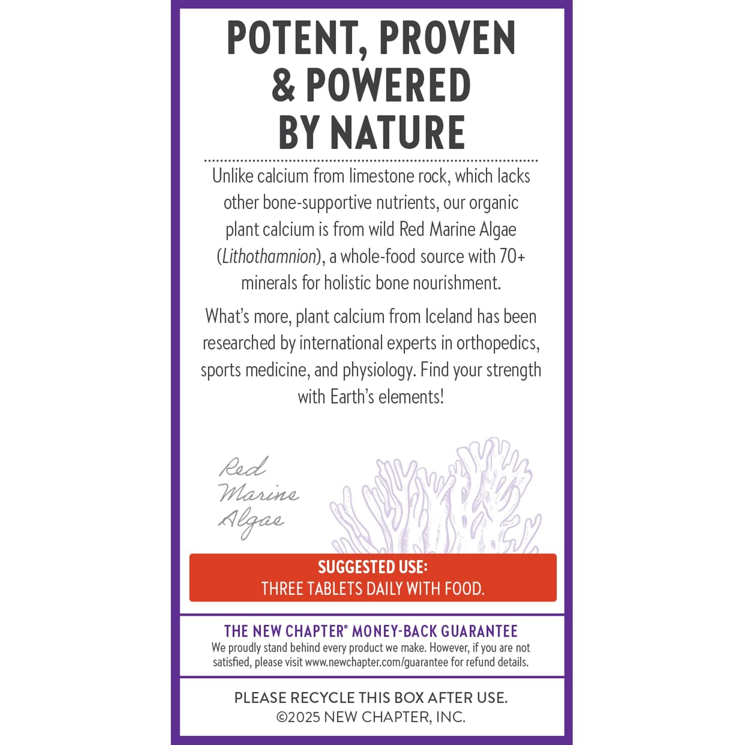 New Chapter Calcium Supplement – Bone Strength Plant-Based USDA Organic Calc…