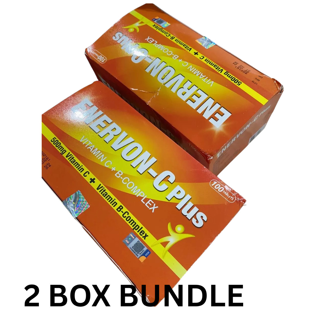 Enervon-C Plus 200 Tablets 2 Boxes Vitamin C B Complex Energy Immune Support