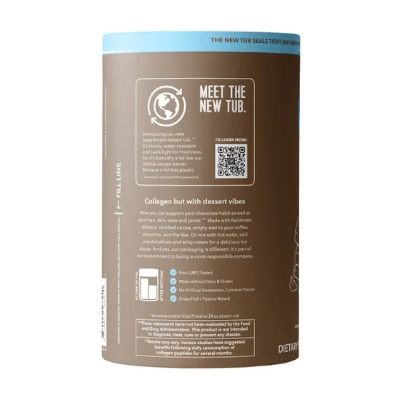 Vital Proteins Natural Whole Nutrition Collagen Peptides, CHOCOLATE, 2 lbs