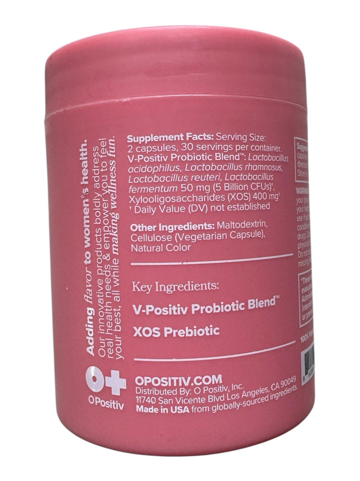 URO O Positiv Vaginal Probiotics for Women Capsules – 60 Count – Ex: 12/26