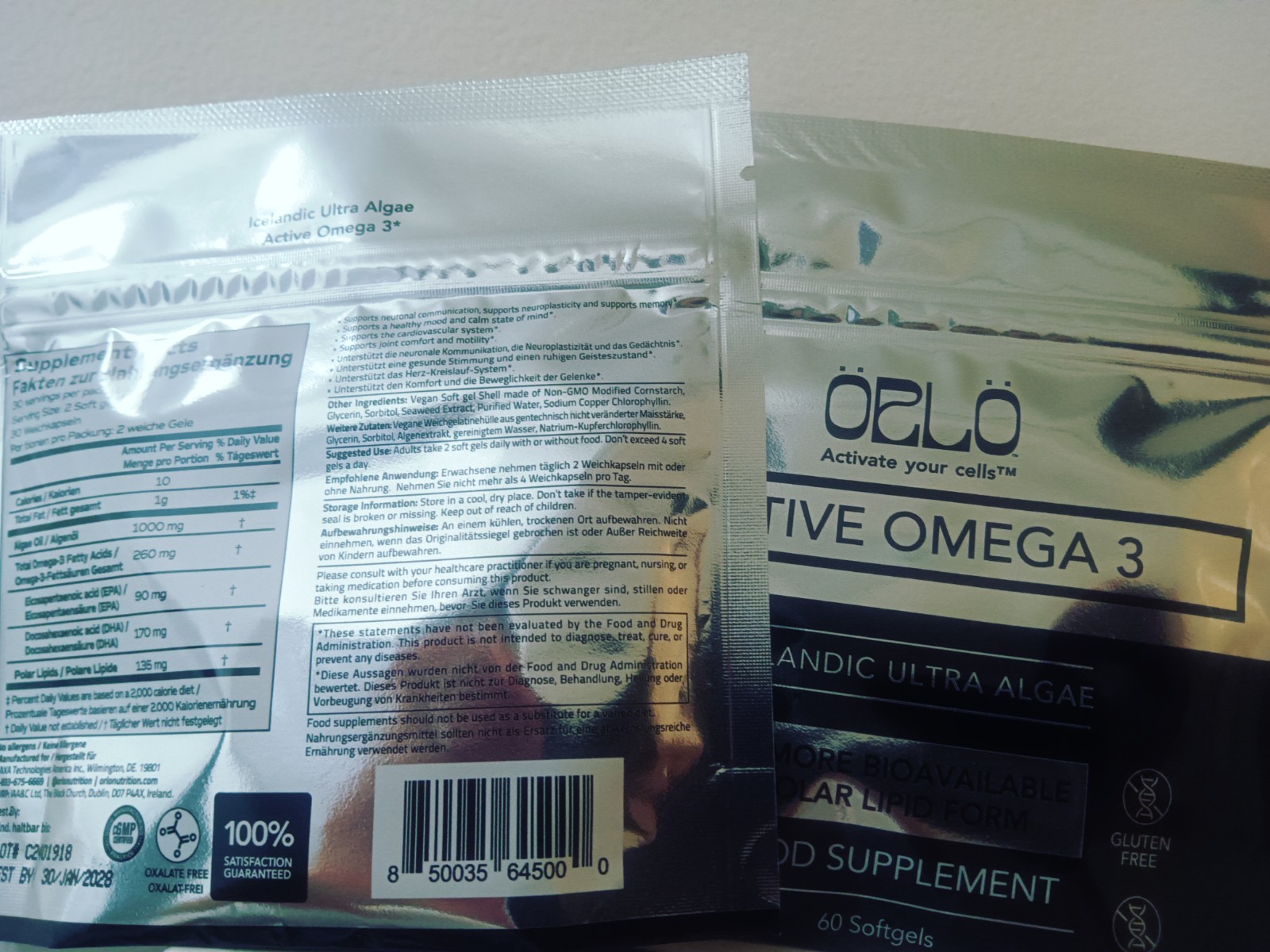Orlo Active Your Cells Active Omega 3 Icelandic Ultra Algae (2 Unit)