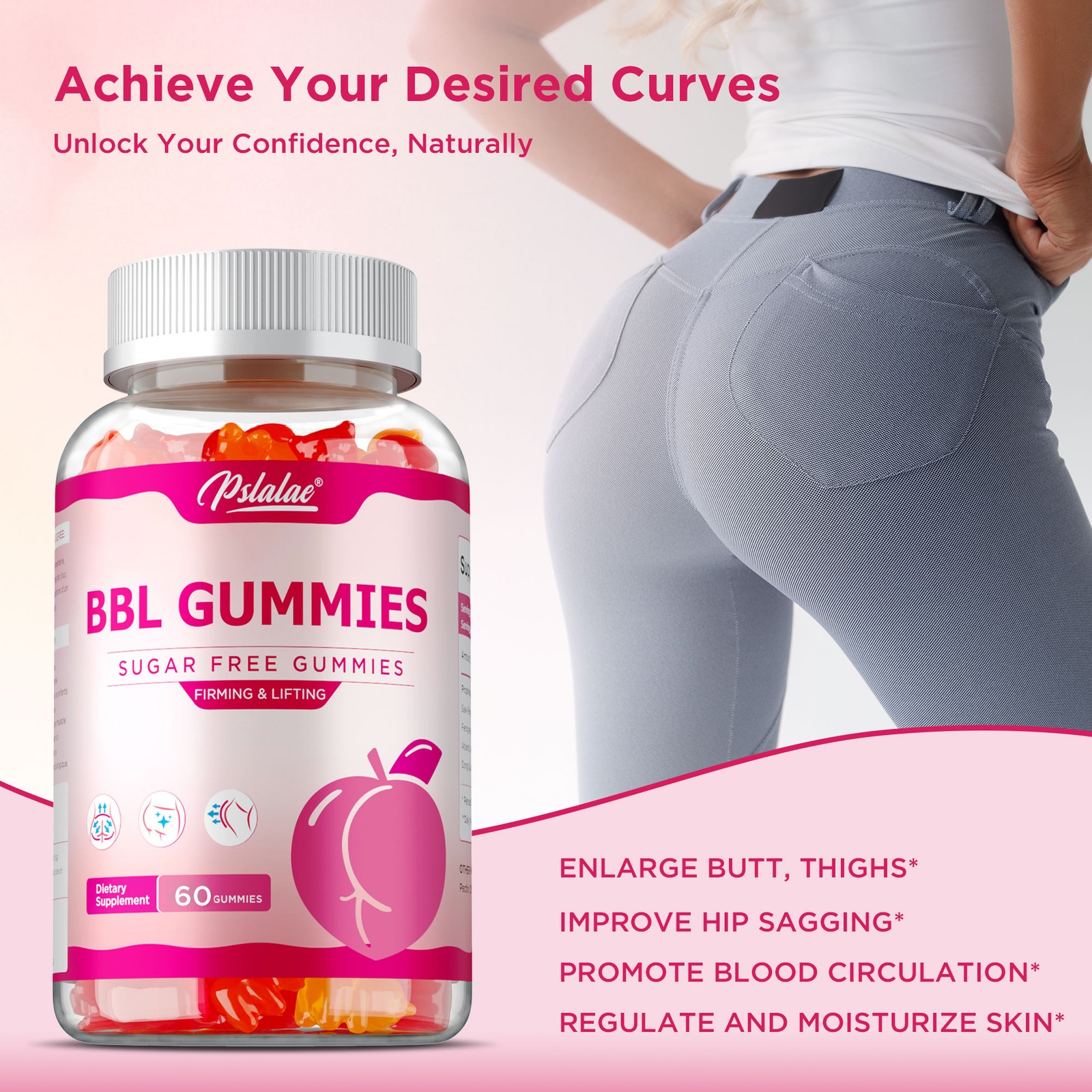 BBL Gummies – Promote Buttocks Growth and Development, Shape Buttocks Curves