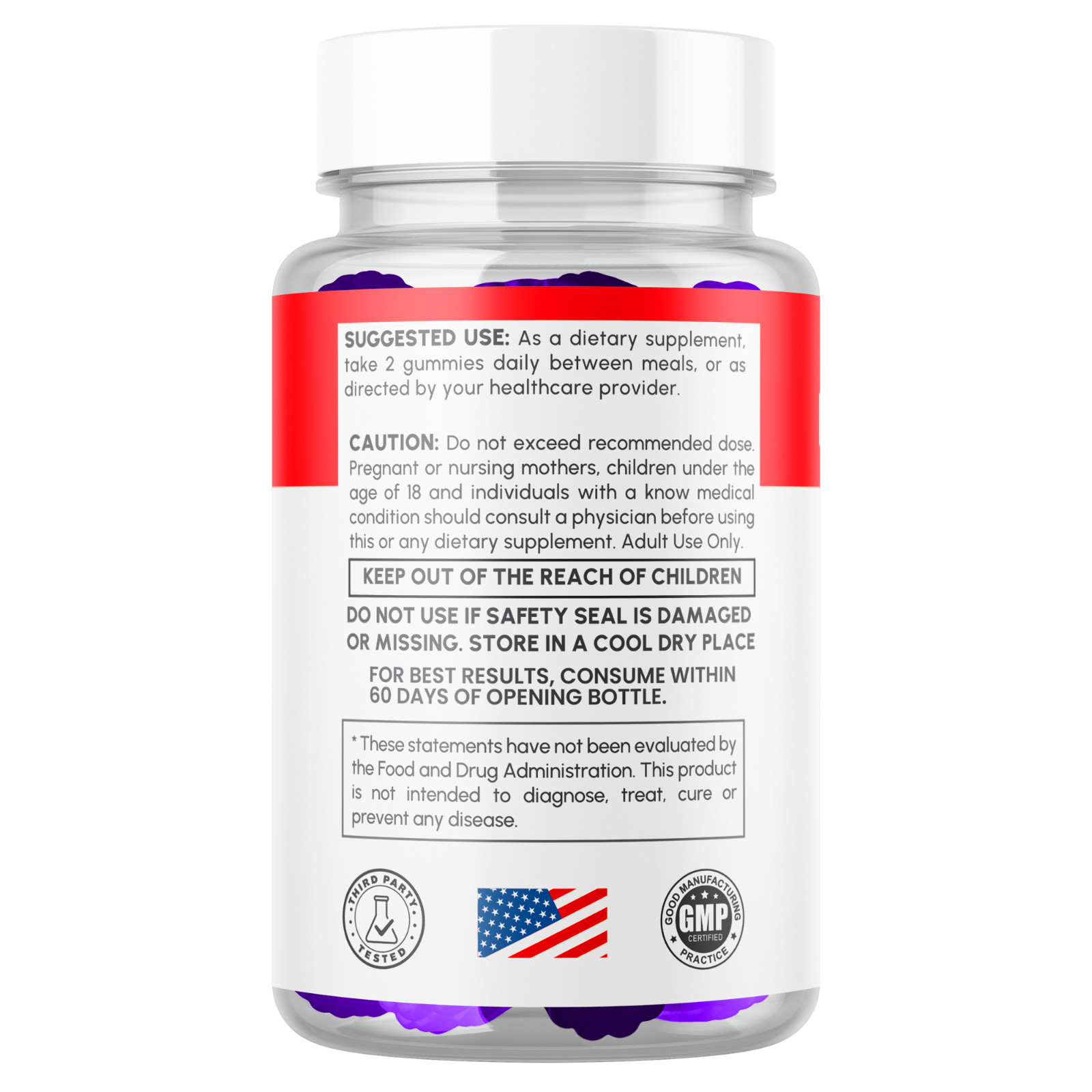 (1 Pack) Lyvaris Male Gummys Advanced Male Health Support Supplement 60 Gummies