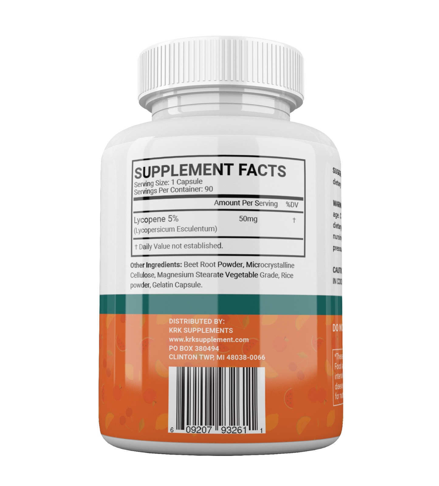 Lycopene 50mg Prostate Health Support Supplement