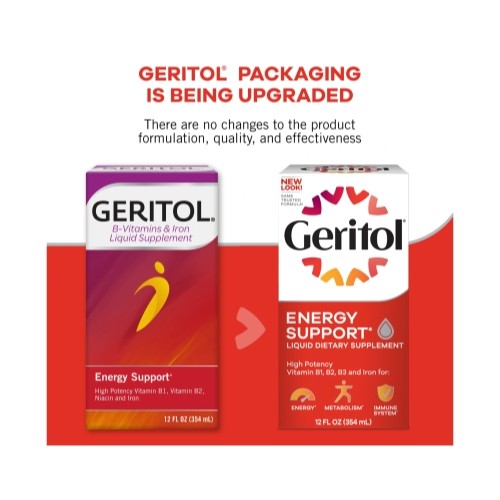 5 Pack Geritol Liquid High Potency Vitamin & Iron Supplement 12Oz Each