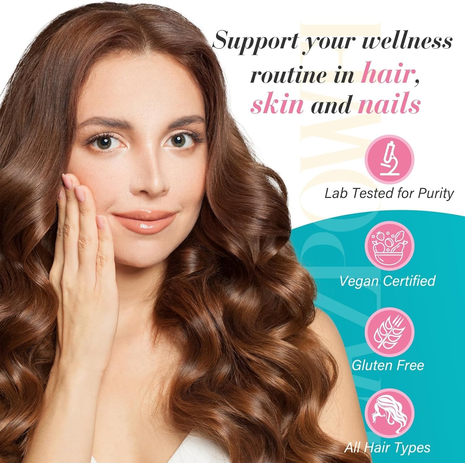 30-Day Supply Biotin Gummies – Supports Hair and Nail Health, 60 Count