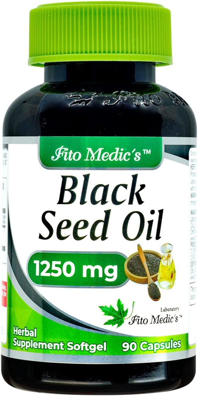 Organic Black Seed Oil 1250mg | 90 Softgel Capsules | Non-GMO | Gluten Free