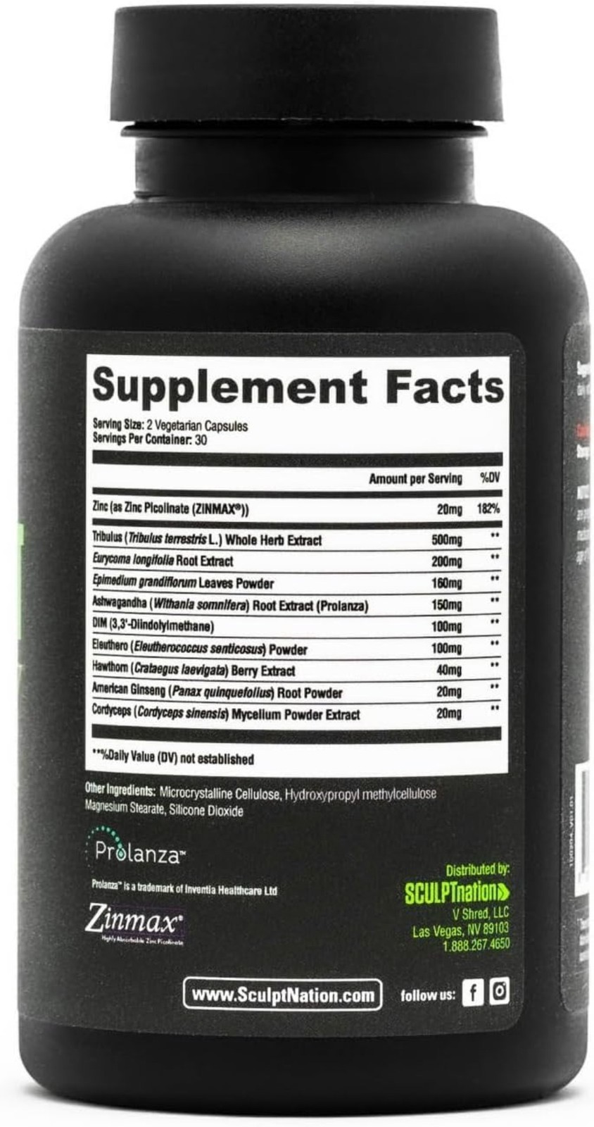 1-3PCS Sculpt Nation by V Shred Test Boost Max -Testosterone Supplement for Men