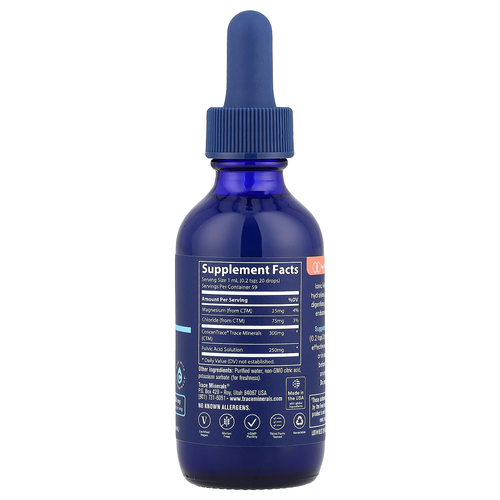 Ionic Fulvic Acid, 250 mg, 2 fl oz (59 ml)