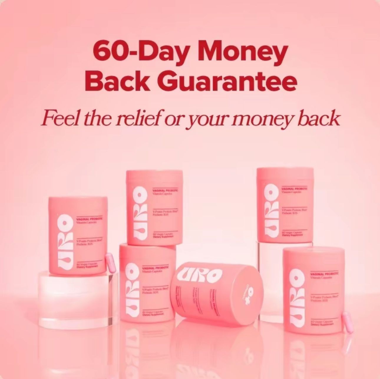O Positiv URO pH Balance Vaginal Probiotics, PACK OF 3 ,180 Capsules