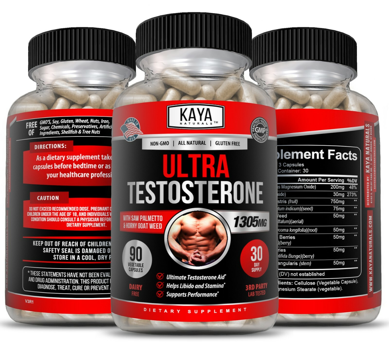 (2 Pack) Ultra Testosterone 90Ct, Muscle & Testosterone Support, Bodybuilding