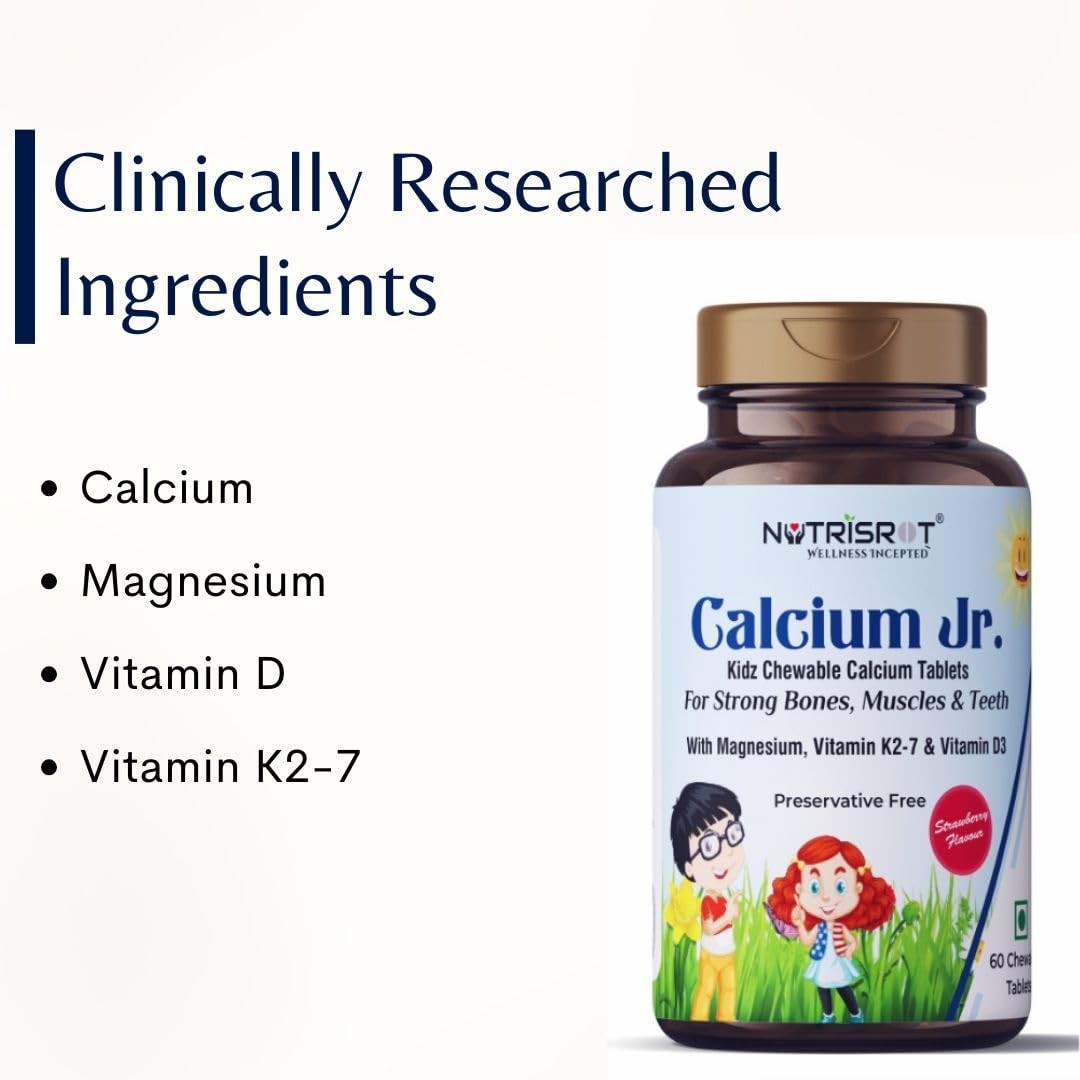 U.nived Calcium Jr Kids Calcium Tablets 60 Strawberry Chews