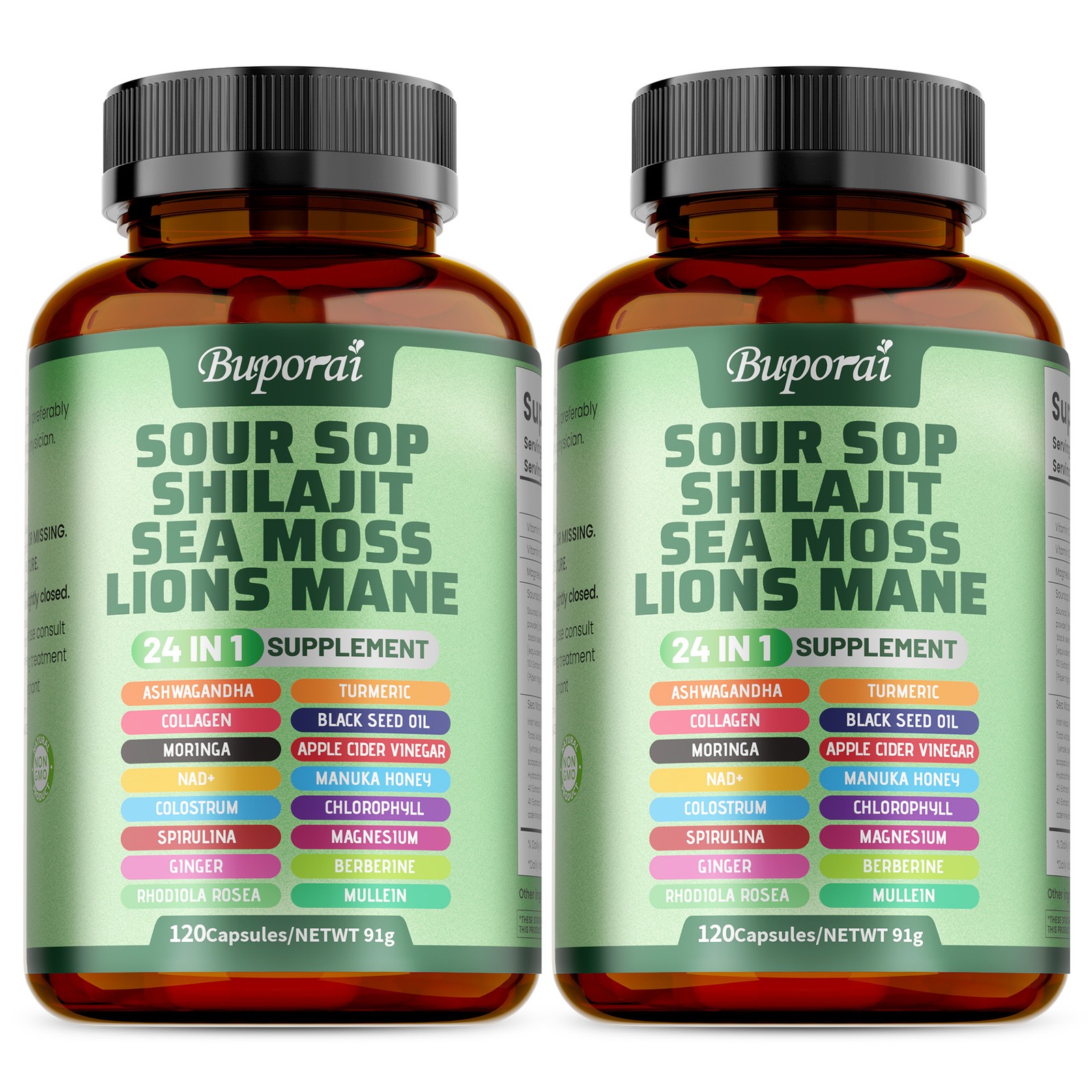 Sour Sop Shilajit Sea Moss Lion’s Mane – Energy, Brain Boost, Immune Support