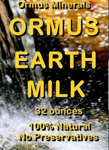 Ormus Earth Milk- 32oz, Monatomic m-state gold liquid Ormus, Fulvic Acid