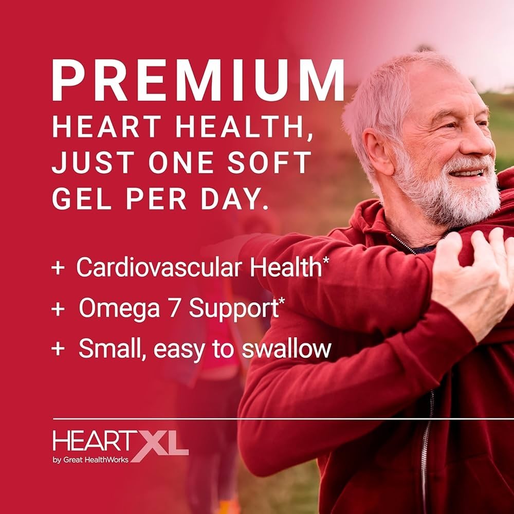 HeartXL High Potency Omega-7 Blend Cardiovascular Health Support – Promotes H…