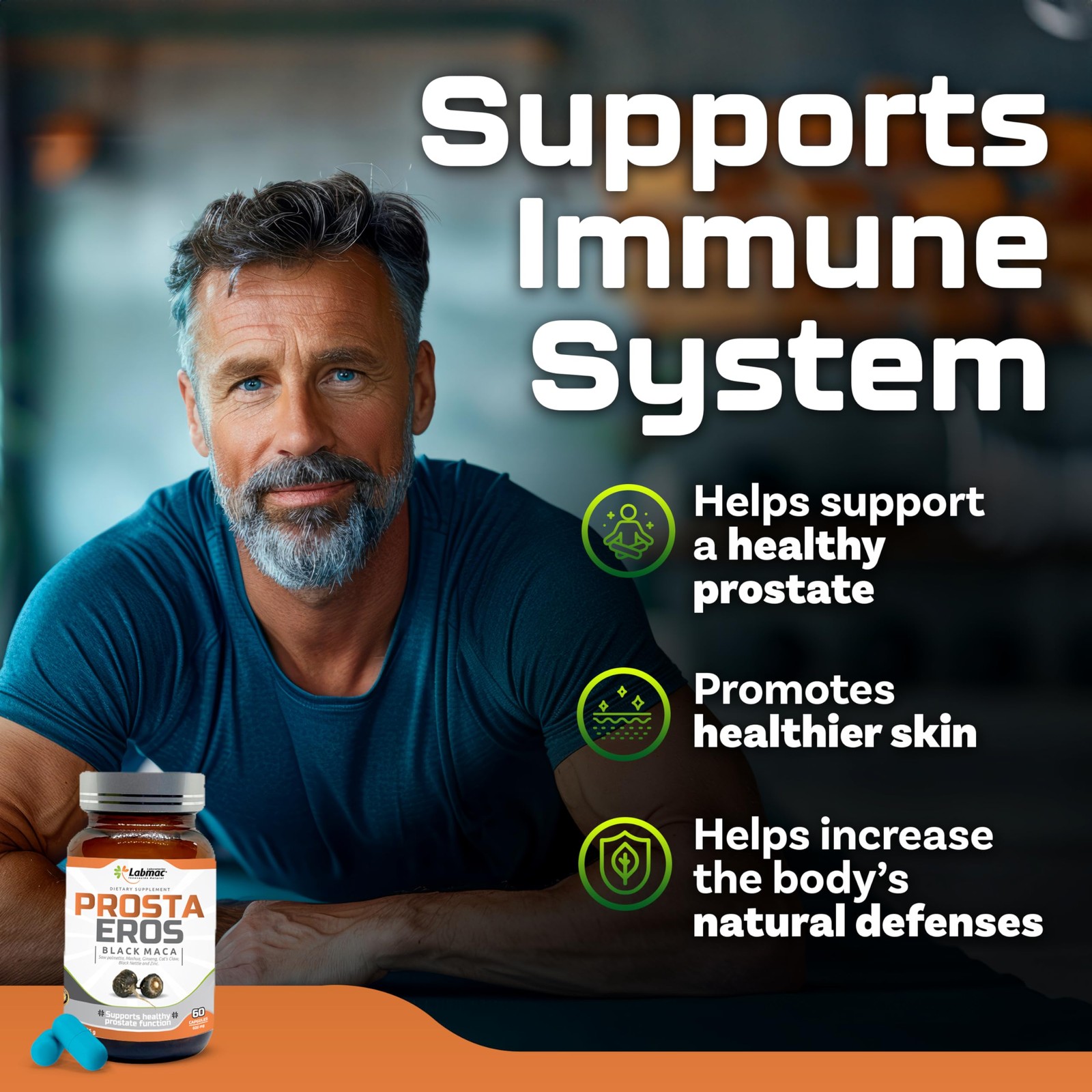 Prosta Eros – ProstaEros- Prostate Support Supplement – 60 Count (Pack of 1)