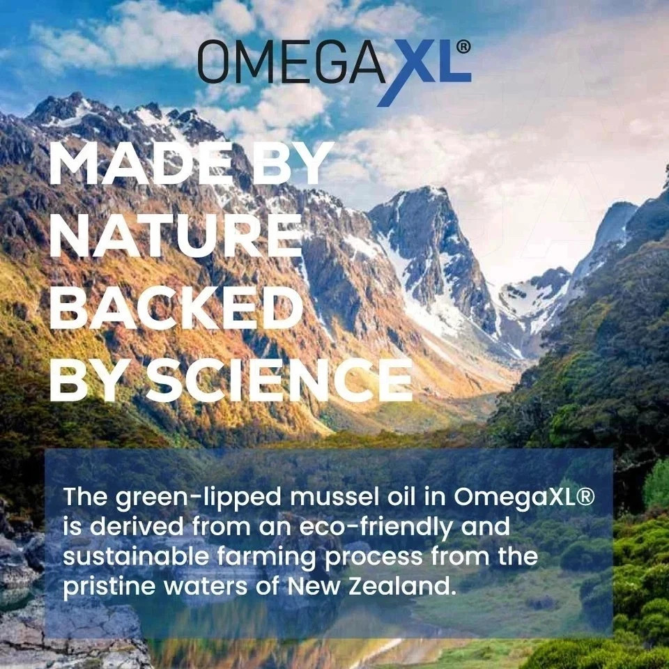 Omega XL 300 Capsules Green Lipped Mussel Joint & Muscle Relief Supplement, FAST