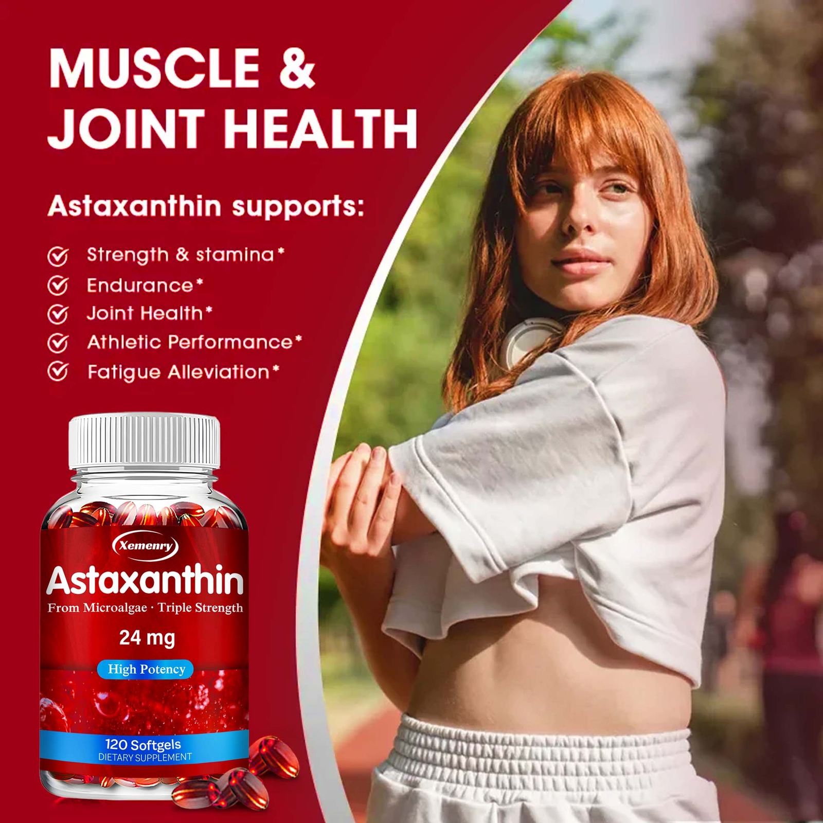 Astaxanthin 24mg – Haematococcus Pluvialis, Cellular Protection, Antioxidant