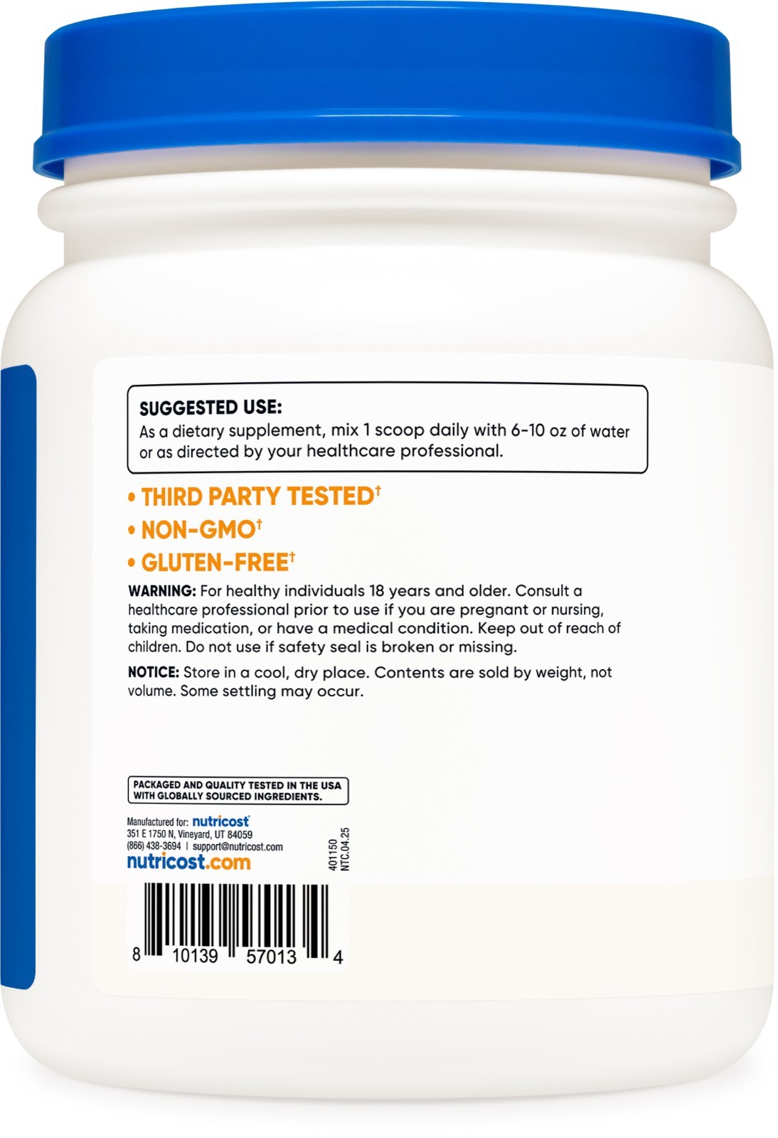 Nutricost L-Tyrosine Powder 500 Grams – Gluten Free & Non-GMO