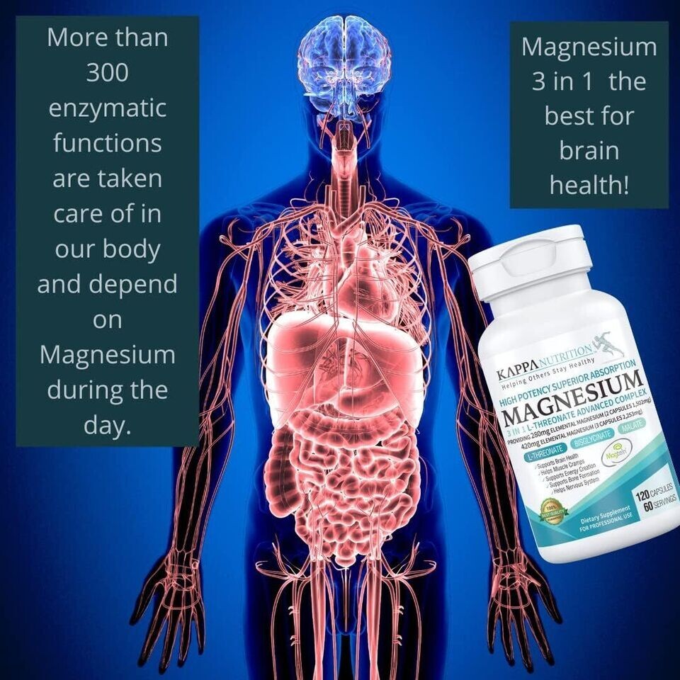 Magnesium, L-Threonate (90 Capsules), 2,253mg Per Serving, Providing 420mg