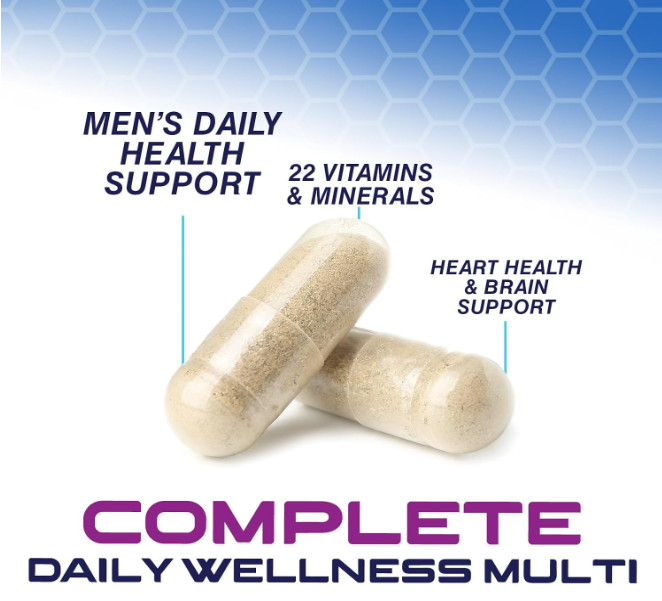 Multivitamin for Men Vitamin A, C, D, E, Zinc, Calcium, Multivitamins for Immune