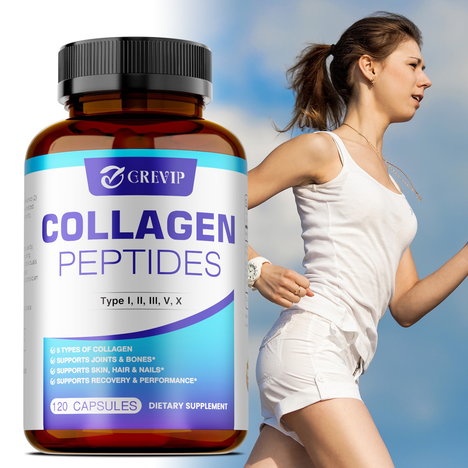 Collagen Peptides 120pcs-Promotes Collagen Production,Improves Skin,Joint Health