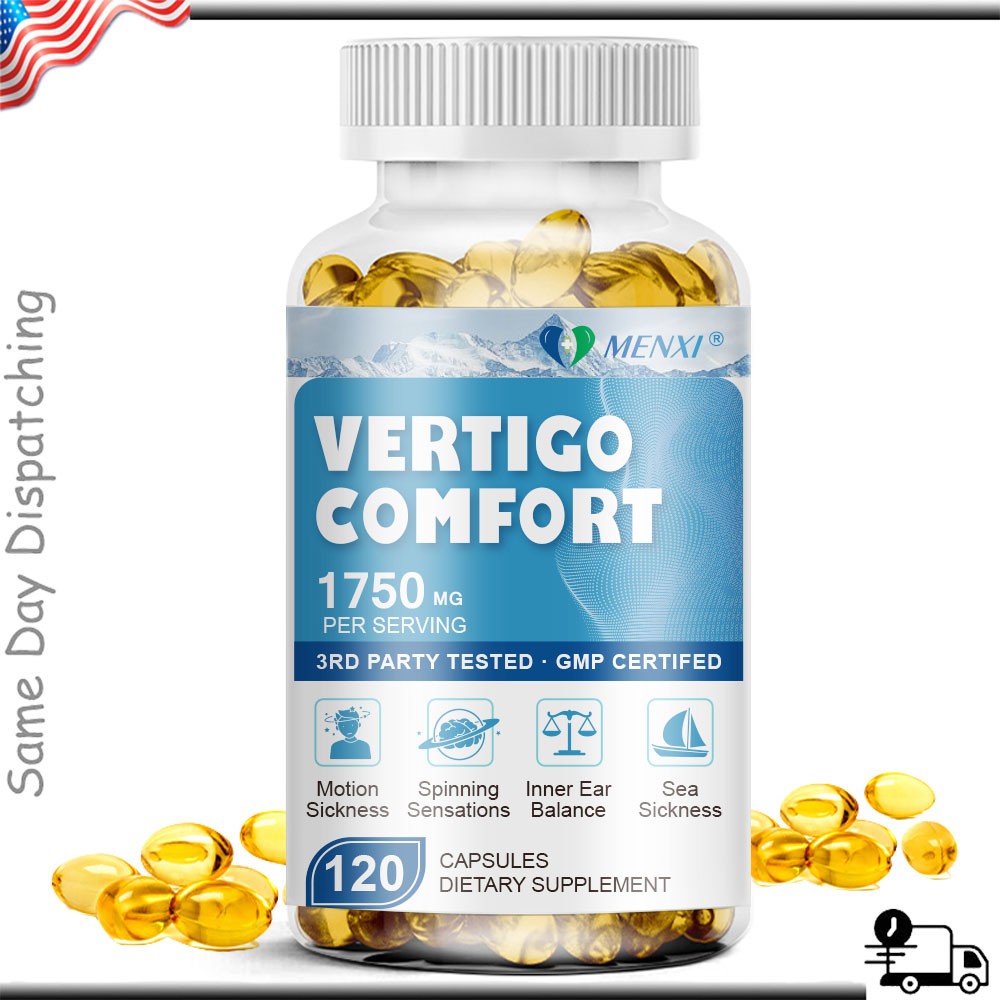1750mg Vertigo Comfort 120 Capsules – Dizziness Relief Supplements, Body Balance
