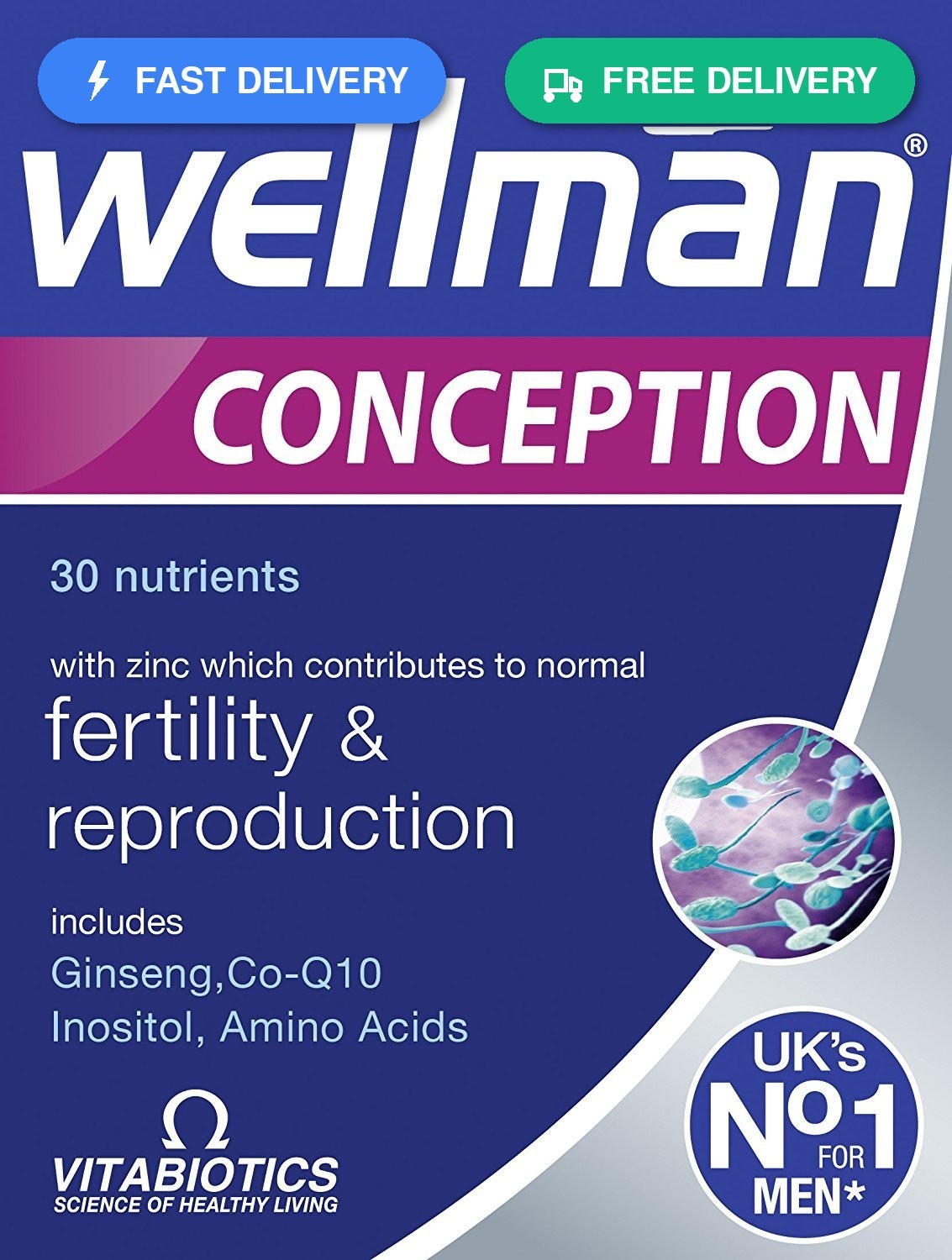 VITABIOTICS WELLMAN CONCEPTION 30 TABLETS by VITABIOTIC