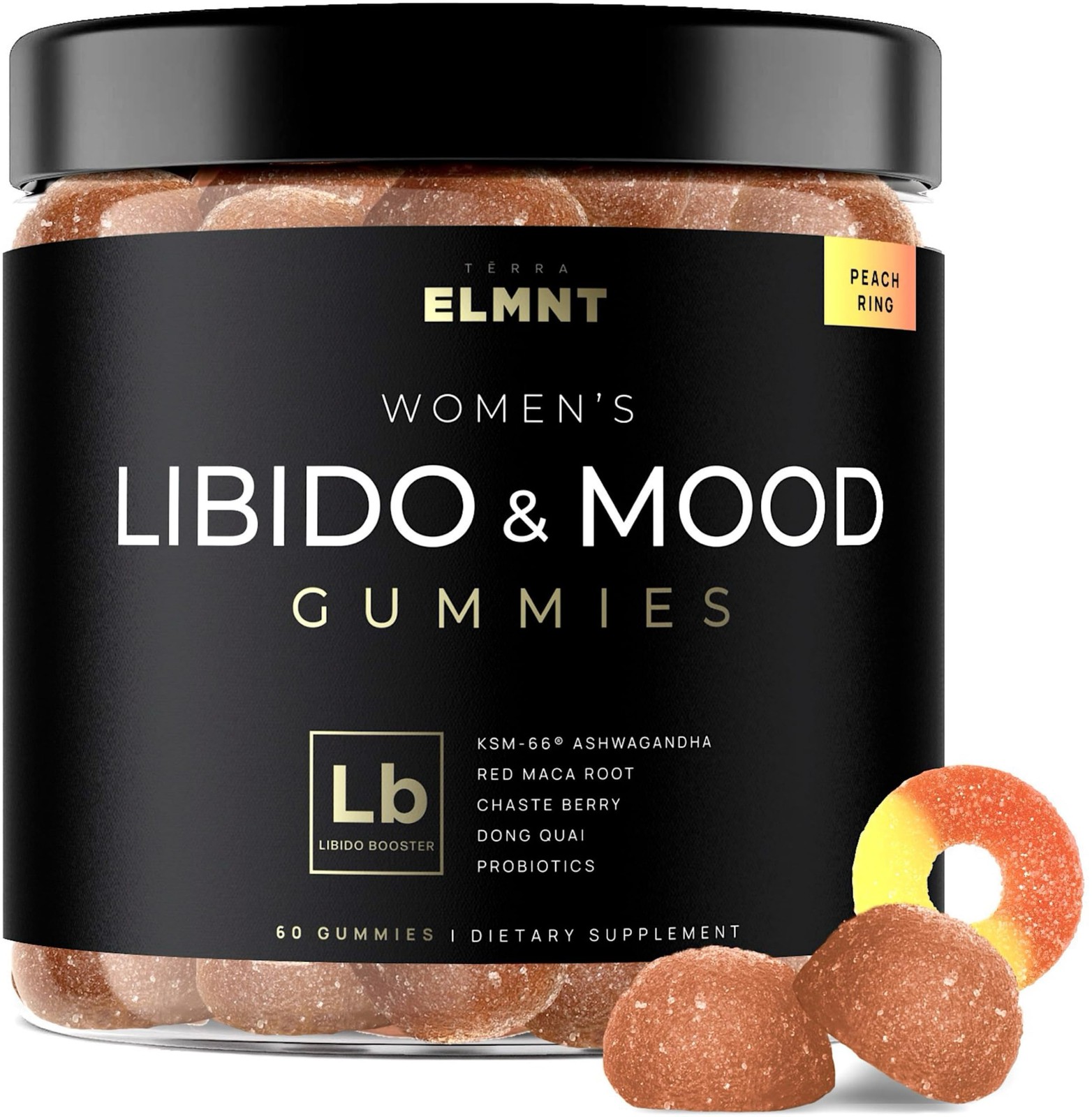 4,050mg Libido Booster for Women 60 Count (Pack of 1), Peach Ring Gummy