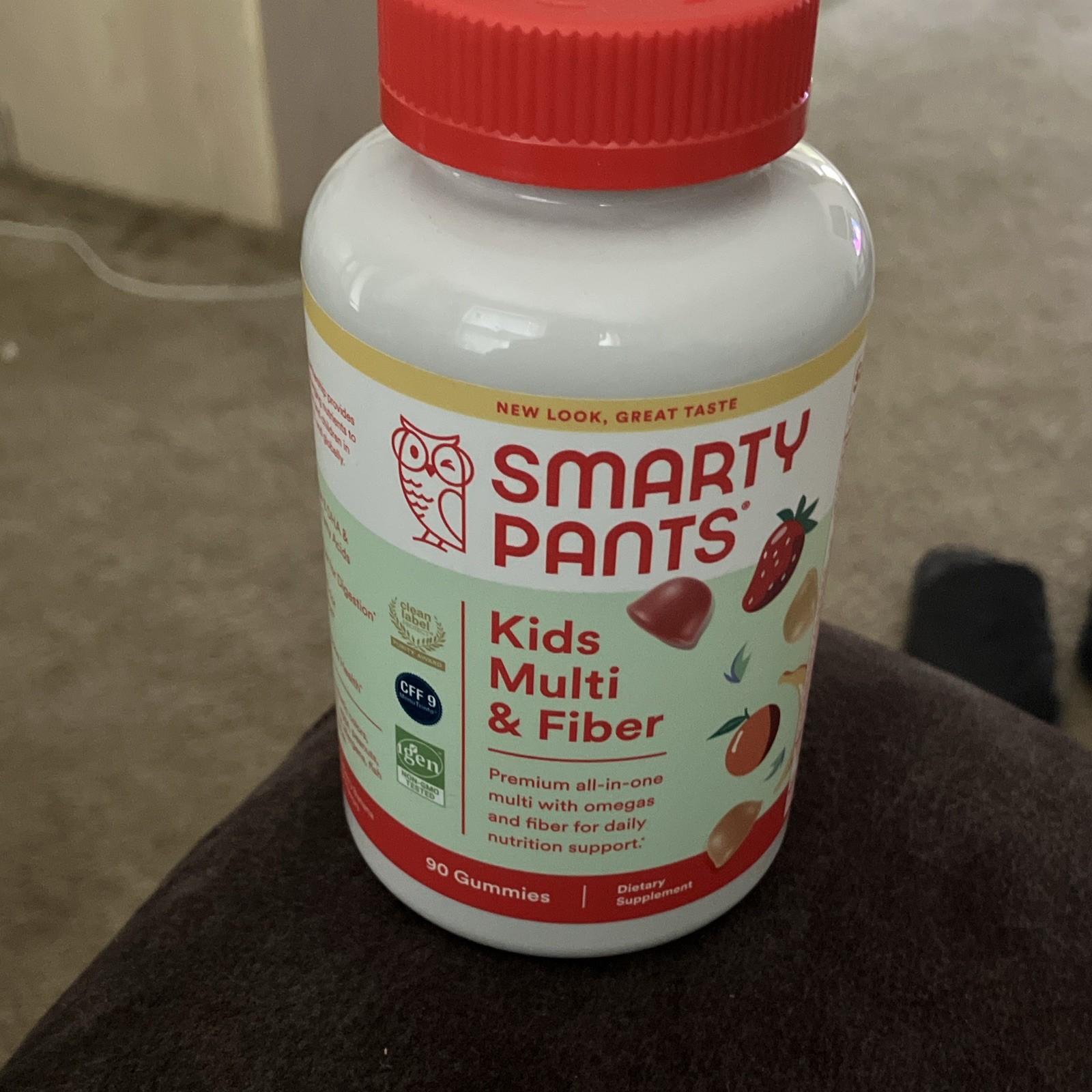 SmartyPants Kids Multi + Fiber Gummy Vitamins, 90 Count, Gluten-Free Non-GMO