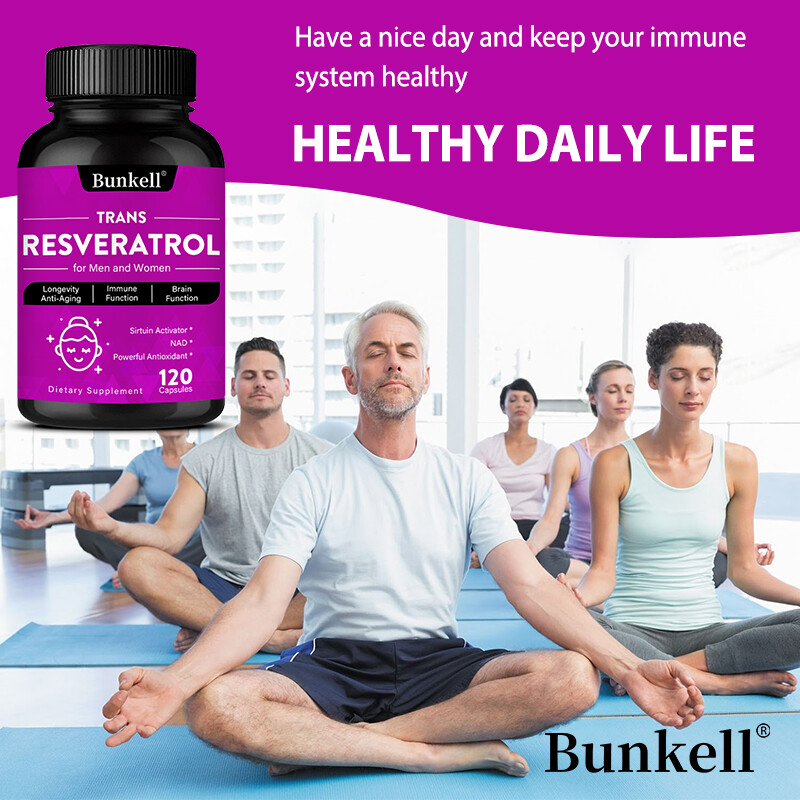 Resveratrol 500mg Capsules Anti Aging Antioxidant Heart Brain Support 120 Ct