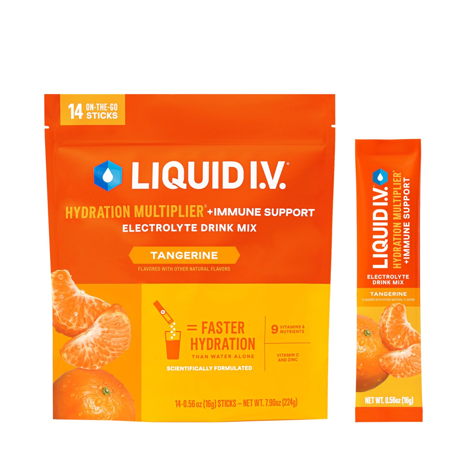 Liquid I.V.® Hydration Multiplier +Immune Support – 0.56 Ounce (Pack of 14)