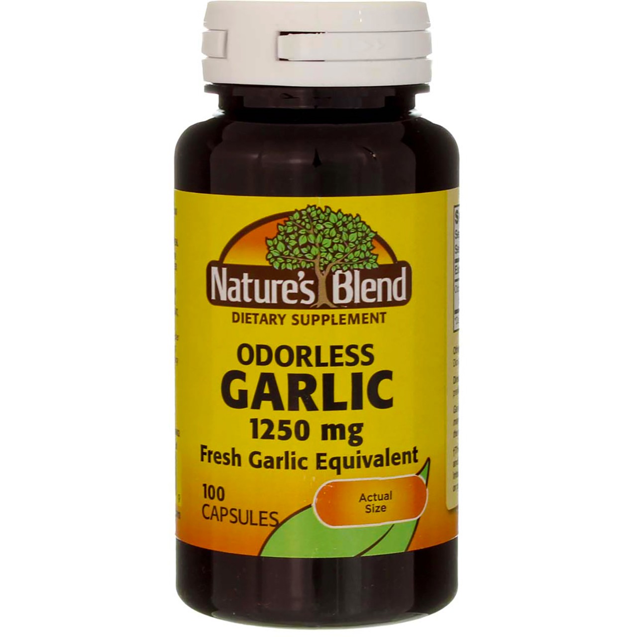 Nature’s Blend Odorless Garlic Capsules, 1250 mg, 100 Ct