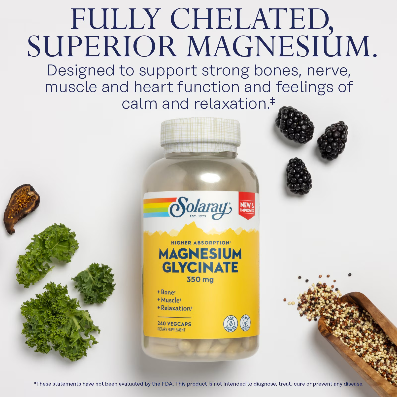 Magnesium Glycinate with BioPerine 240 VegCaps 60 Servings