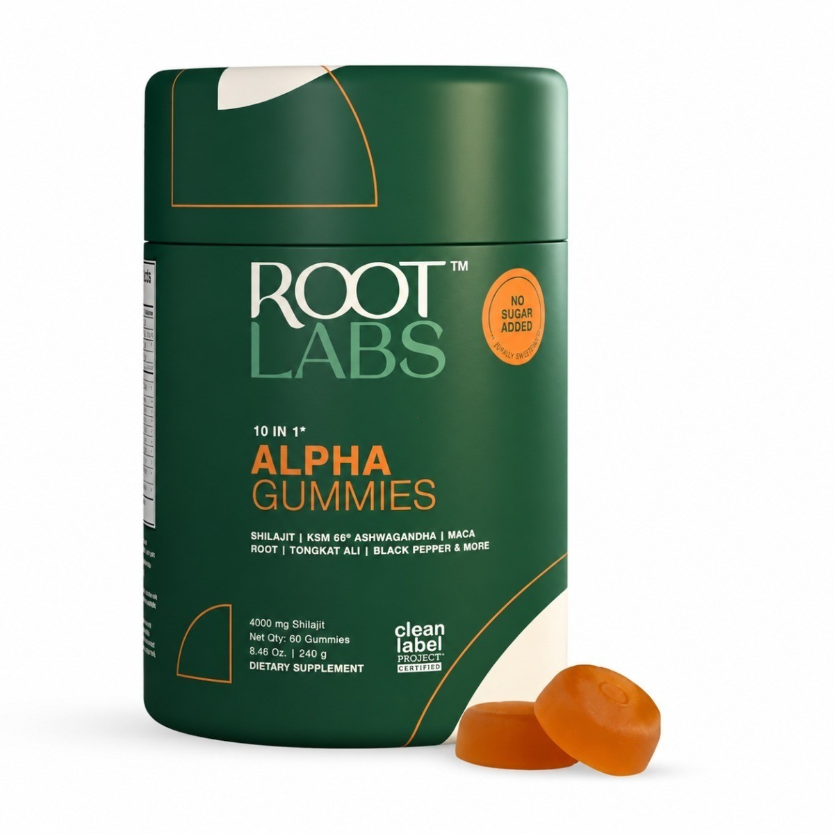 Root Labs Alpha Gummy Vitamins, 4000mg Shilajit, 10-in-1 Blend, 60 Count Bottle