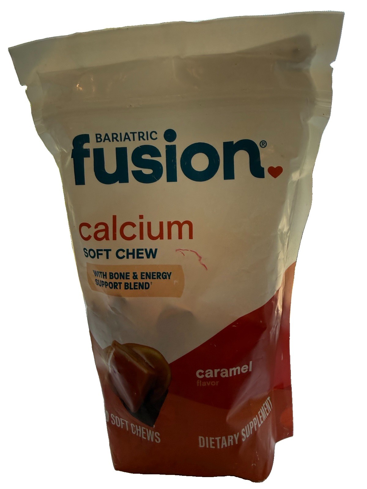 Bariatric Fusion Calcium Supplement Soft Chews | CARAMEL – 60 Count (Pack of 1)