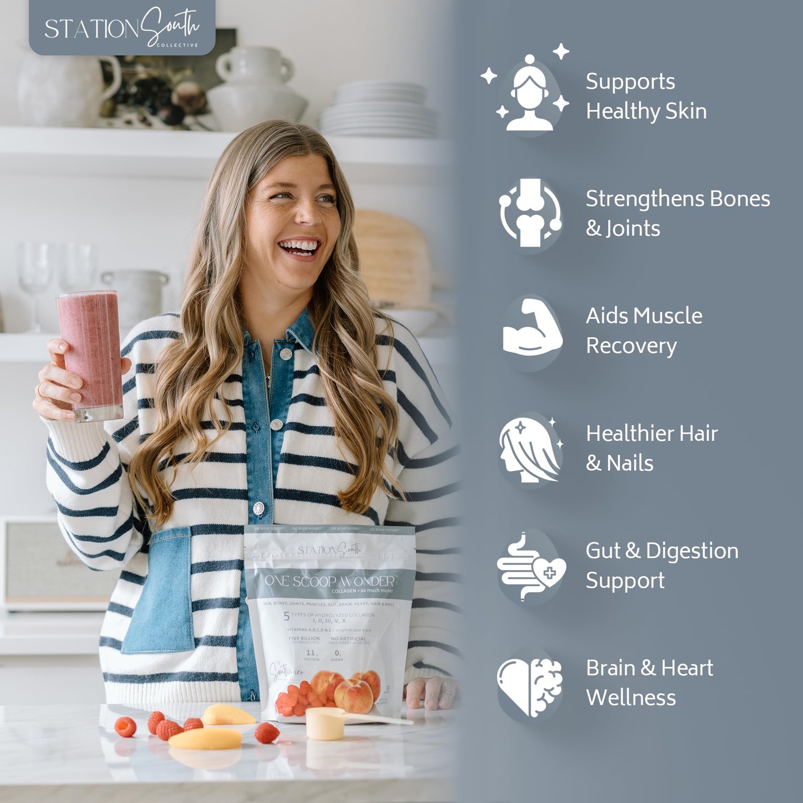 Station South Collective One Wonder Whole Body Wellness 5 Collagens 6 Organic