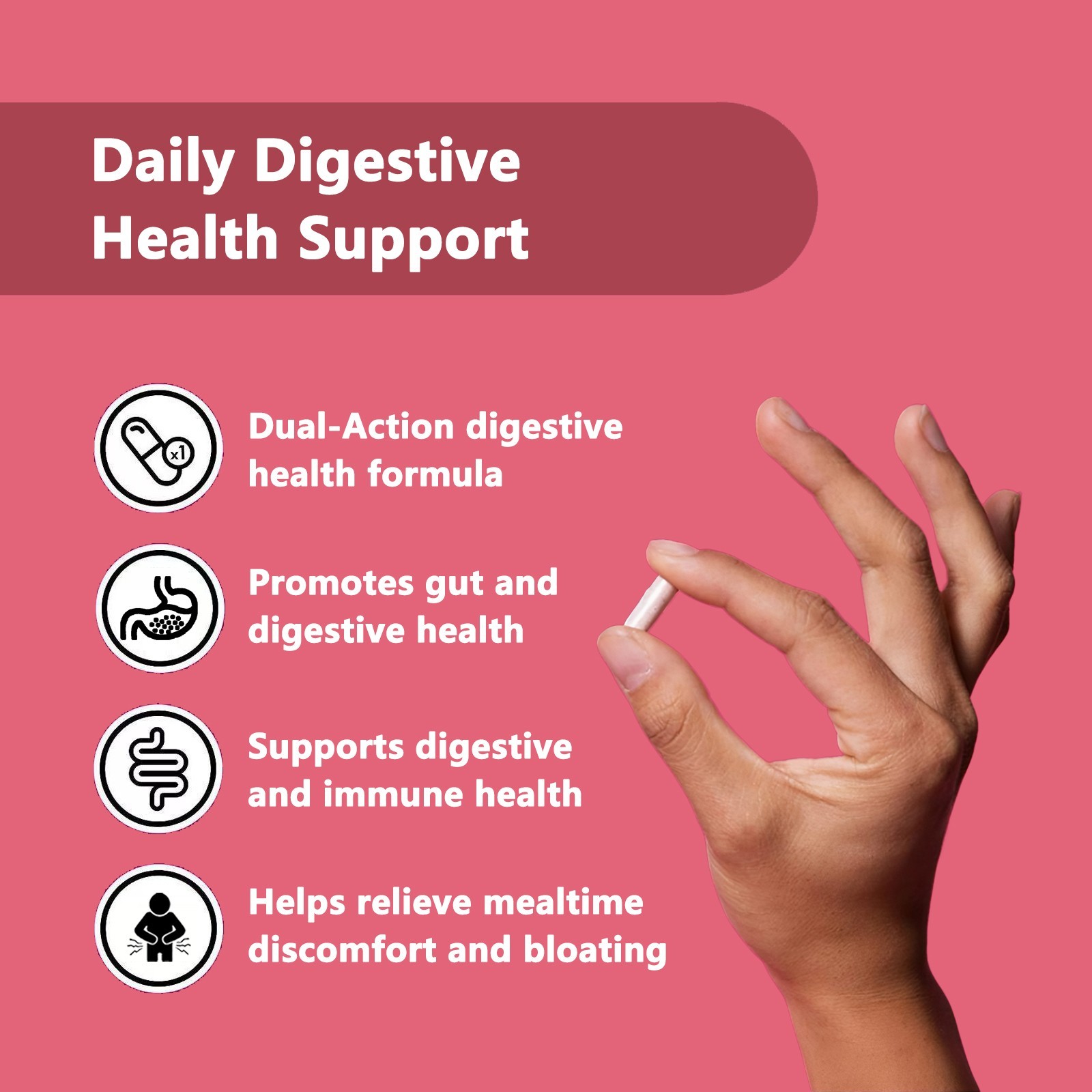 Probiotic 100 Billion & Digestive Enzyme Supplement Food Breakdown 60ct Set